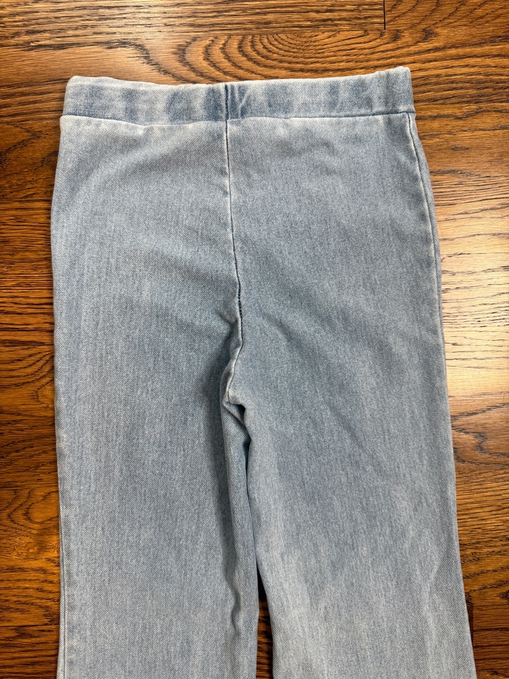 H&M Girls Light Blue Wash Wide Leg Knit Stretch Denim Jeggings Size 10 - Picture 10 of 11